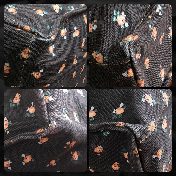 Coach 25113 Sharky Tote Floral Black Canvas Bag - Picture 10 of 16